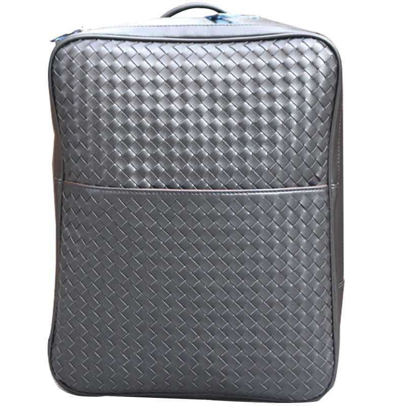 パソコンリュック ラグジュアリー編み込みレザーバックパック