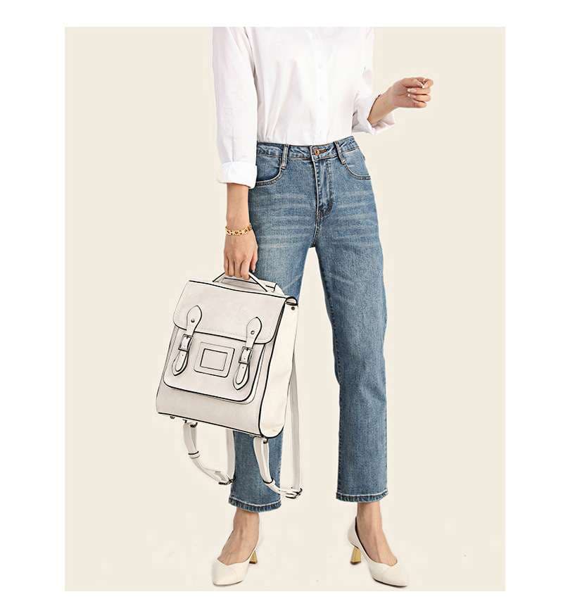 パソコンリュック レトロスタイル 2WAYレザーバックパック