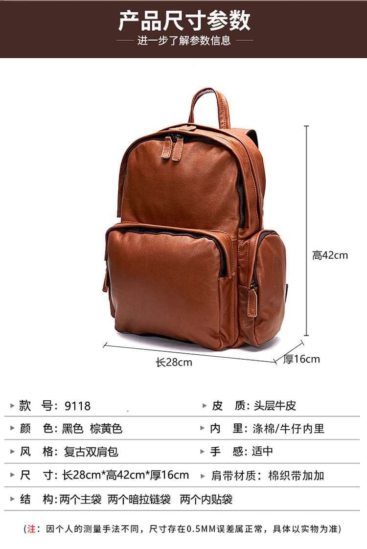 パソコンリュック 上質レザーパソコンバックパック