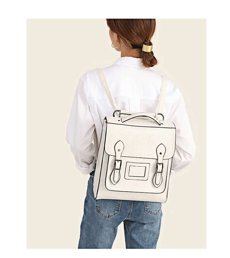 パソコンリュック レトロスタイル 2WAYレザーバックパック