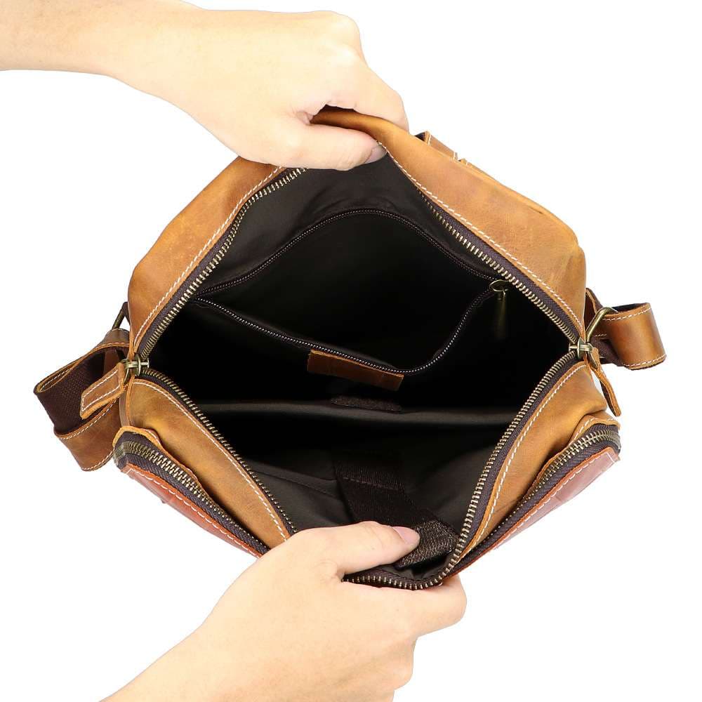 格子模様入りレザーパソコンリュック