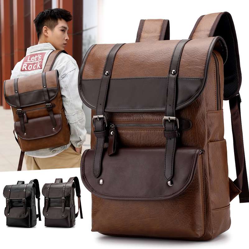 パソコンリュック ヴィンテージスタイル レザーバックパック