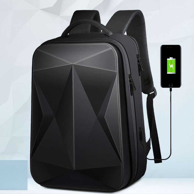幾何学デザイン スマート充電パソコンリュック
