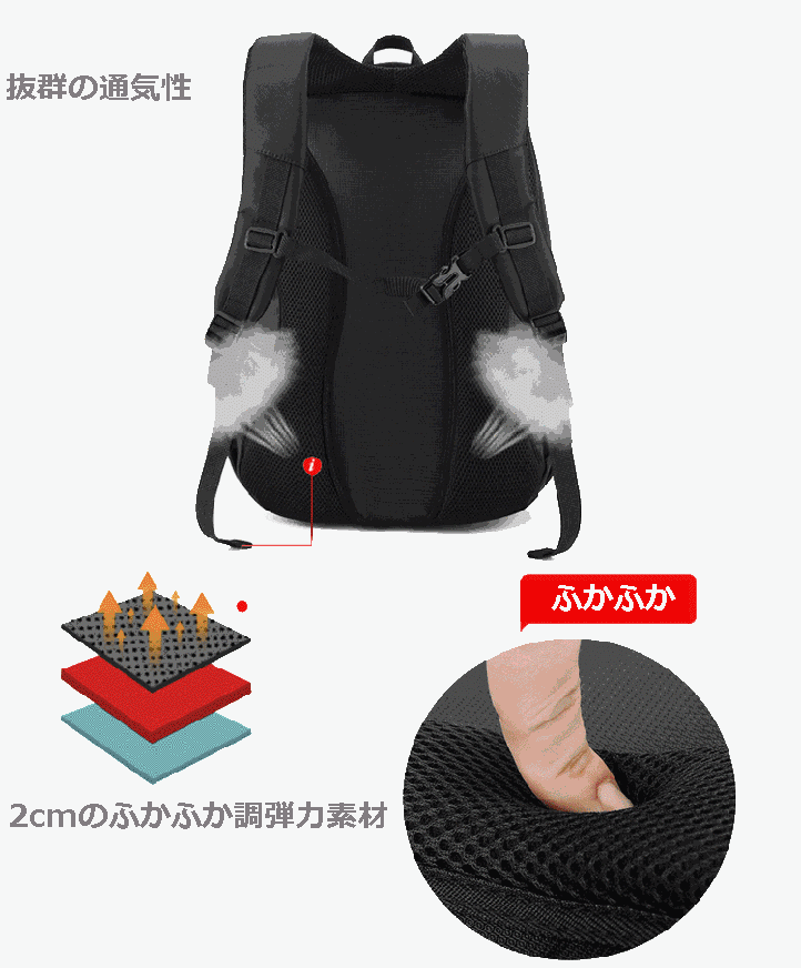 メンズ パソコンリュック 大容量 防水 充電ポート付き ビジネスバッグ